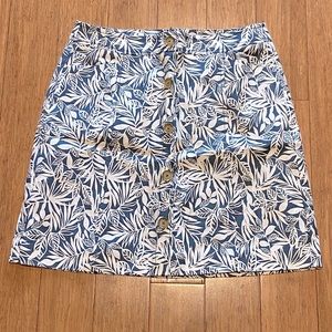 Loft Tropical Leaf Print Mini Skirt - Size 6 - NWT